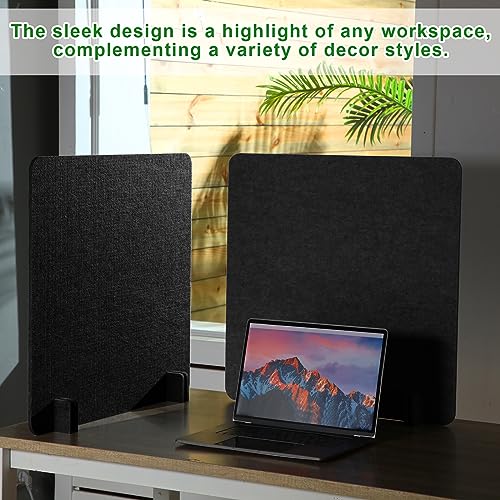 Kisston 6 Pack Acoustic Desk Divider Desk Partition 24 x 24" Stand Up Freestanding Desk Privacy Panel Noise and Visual Distractions Reducing Table Divider for Student Reception Area Office(Dark Gray) Kisston