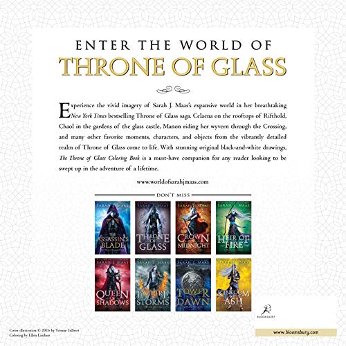 The Throne of Glass Coloring Book Bloomsbury USA Childrens