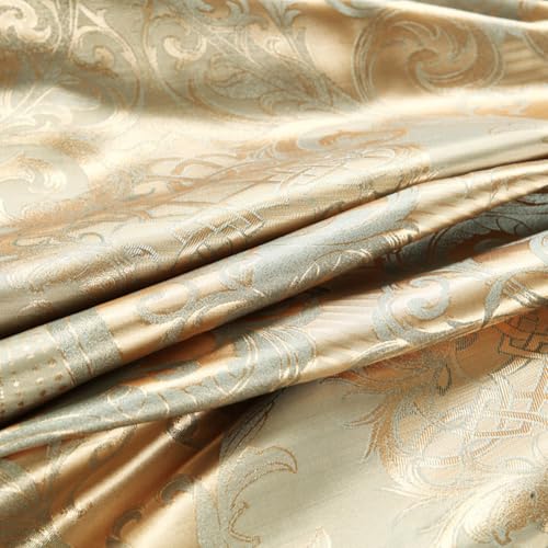 YUURO Satin Silk Duvet Cover Set with Pillowcase,Luxury Embroidery Bedding Set Soft Cozy Bedspread Lightweight Comforter Cover for All Season,Zipper Closure (Red,Single) YUURO