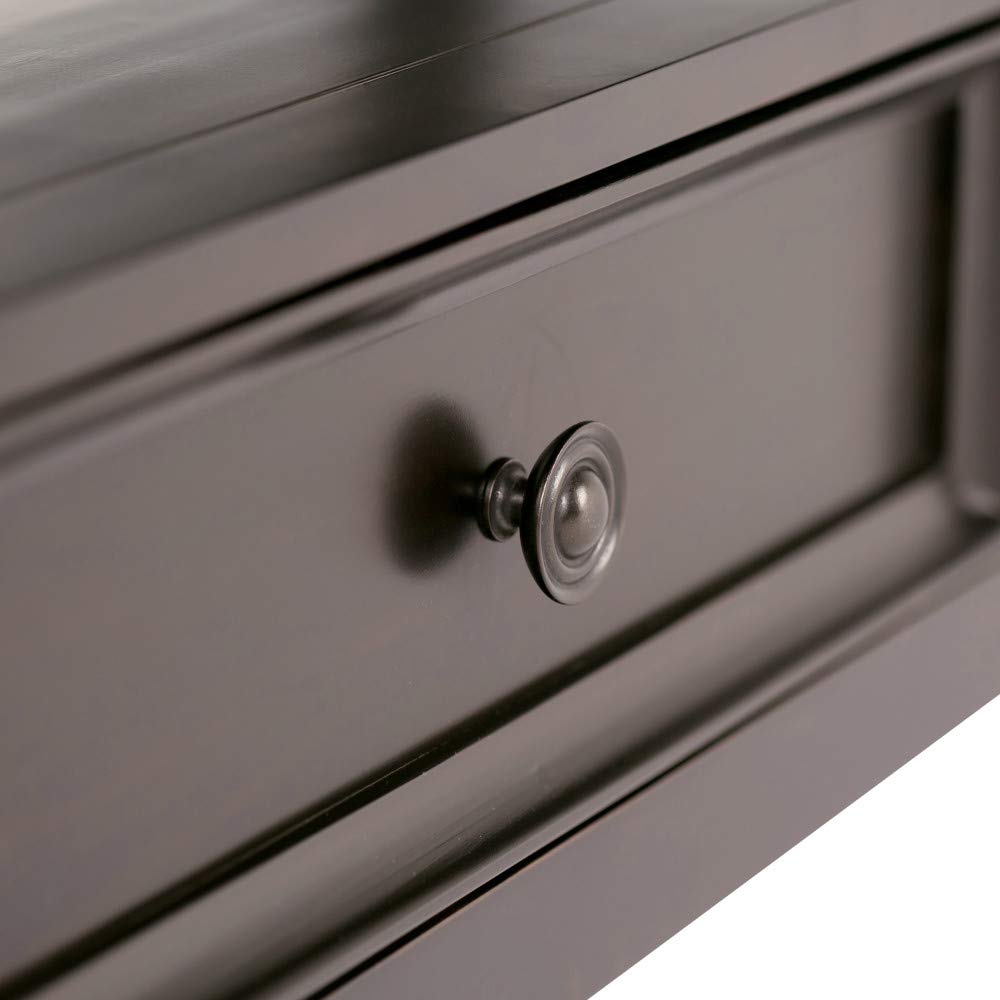 SIMPLIHOME Amherst SOLID WOOD 44 inch Wide Rectangle Coffee Table in Hickory Brown for the Living Room and Family Room SIMPLIHOME