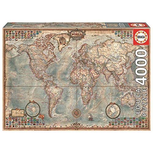 4,000 Piece Puzzle - The World Map Educa