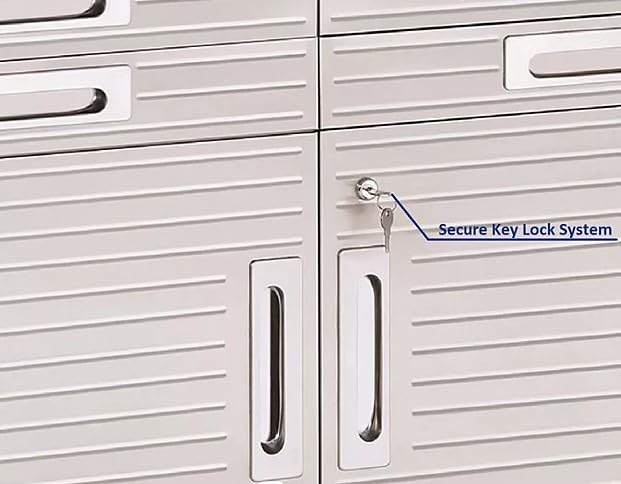 Heavy-Duty Rolling Workbench with Drawers and Cabinet, 77" W x 20" D x 37.5" H, (Granite, 11 Drawer) Generic