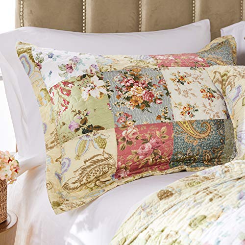 Greenland Home Blooming Prairie 100% Cotton Authentic Patchwork Reversible Quilt Set, 3-Piece Full/Queen Greenland Home Fashions
