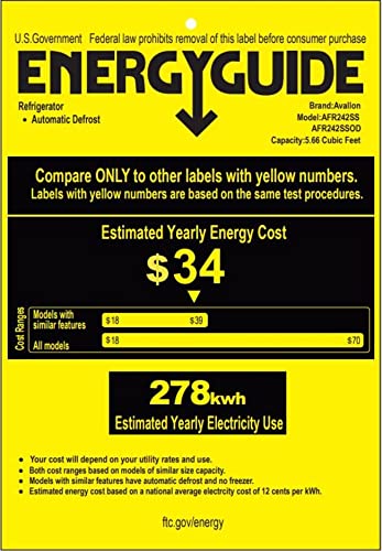 Avallon AFR242SSODRH 24 Inch Wide 5.66 Cu. Ft. Built-In Compact Outdoor Refrigerator with Right Hinge Avallon