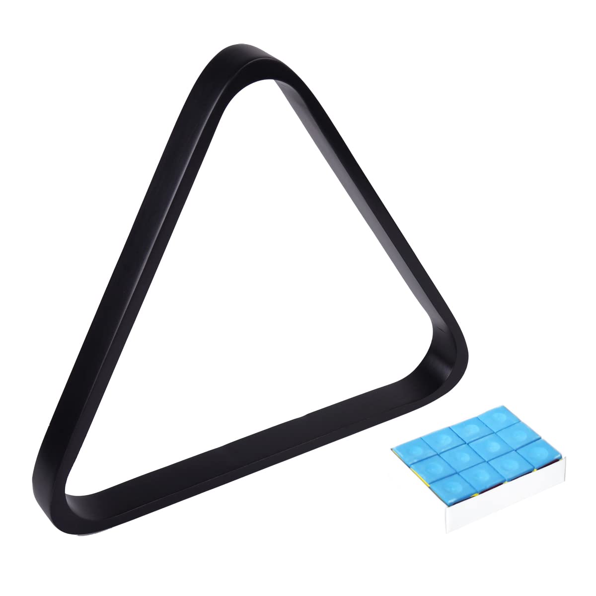 MoyanSuper Solid Wood Pool Ball Rack Billiard Ball Triangle Rack, Pool Table Ball Holder Positioning Rack,2-1/4" Pool Ball Rack (Black Triangle Rack) MoyanSuper
