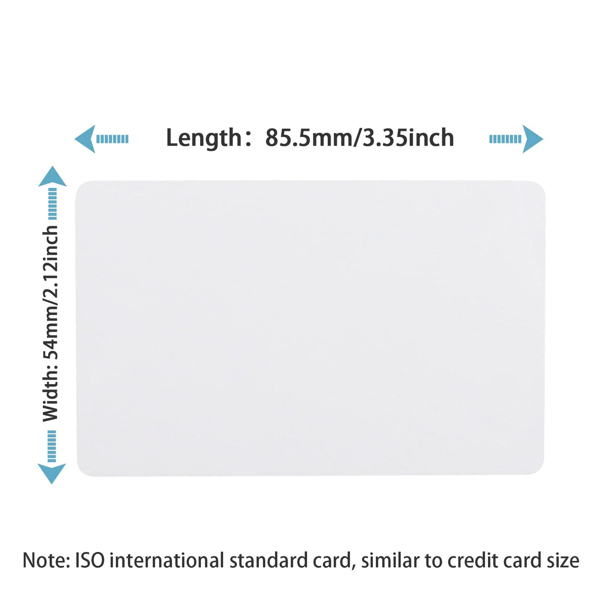 20 Pack Premium Blank PVC Cards, CAETOUNG CR80 30 Mil Graphic Quality White Plastic Cards for Photo ID Badge Printers CAETOUNG