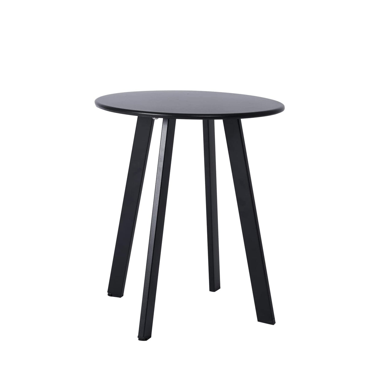 Meluvici Patio Coffee Table Set of 2, Weather Resistant Outdoor Round End Table, Nesting Tables for Living Room Balcony Office, Black Meluvici