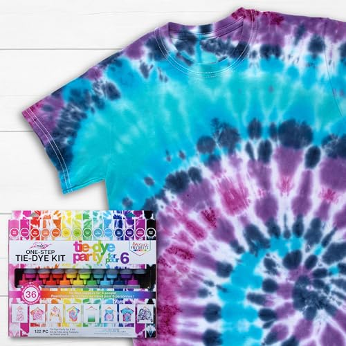 Tulip One-Step Tie-Dye Kit Party Supplies, 18 Bottles Tie Dye, Rainbow, 1 Count (Pack of 1) Tulip