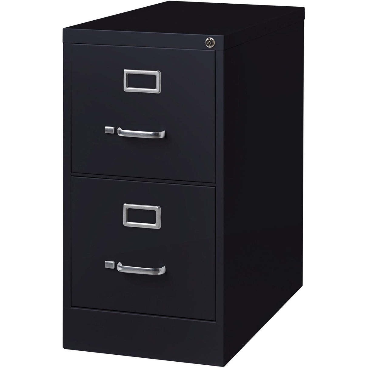 Lorell 2-Drawer Vertical File with Lock, 15 by 26-1/2 by 28-3/8-Inch, Black Lorell