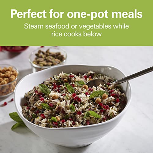 Hamilton Beach Digital Programmable Rice Cooker & Food Steamer, 8 Cups Cooked (4 Uncooked), With Steam & Rinse Basket, Stainless Steel (37518) Hamilton Beach