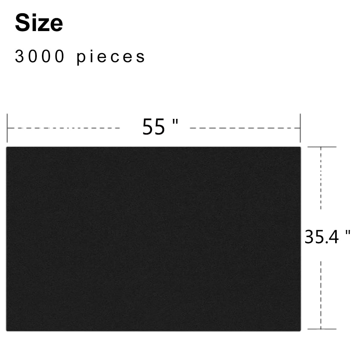 Black Jigsaw Puzzle Mat Roll Up - 3000 Pieces Large Puzzles Saver Board for Adults Kids, Storage and Transport Keeper Saver Accessories Table Portable Holder Organizer Board Pad Gift(Black Genovega