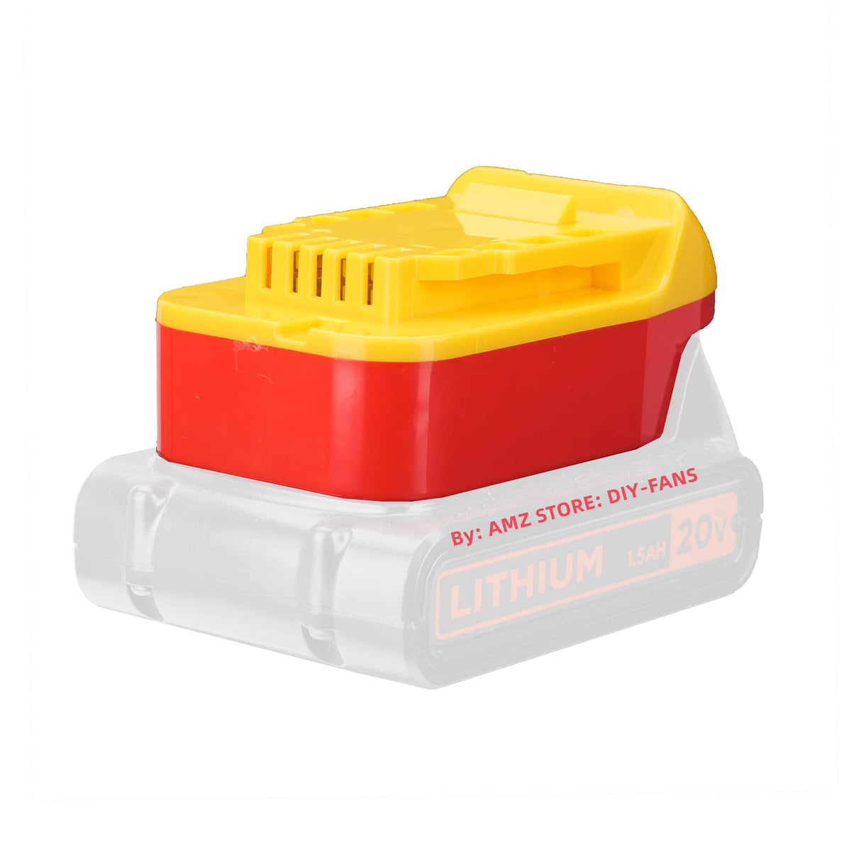 Adapter# Compatible with Porter Cable/Black+Decker 20v (NOT Old 18v) Slider Lithium Batteries Fits DeWalt 20v MAX XR Cordless Tools (US Stock) - Adapter Only - WoodArtSupply