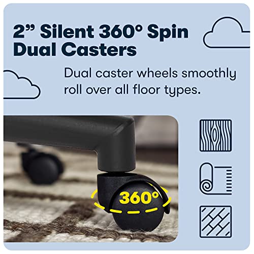 Serta® Hannah Executive Home Office Desk Chair, Ergonomic Mid-Back with Lumbar Support, Firm Seat Cushion, Layered Body Pillows, Padded Armrests, Swivel Base, Easy Assembly, Microfiber, Beige Serta