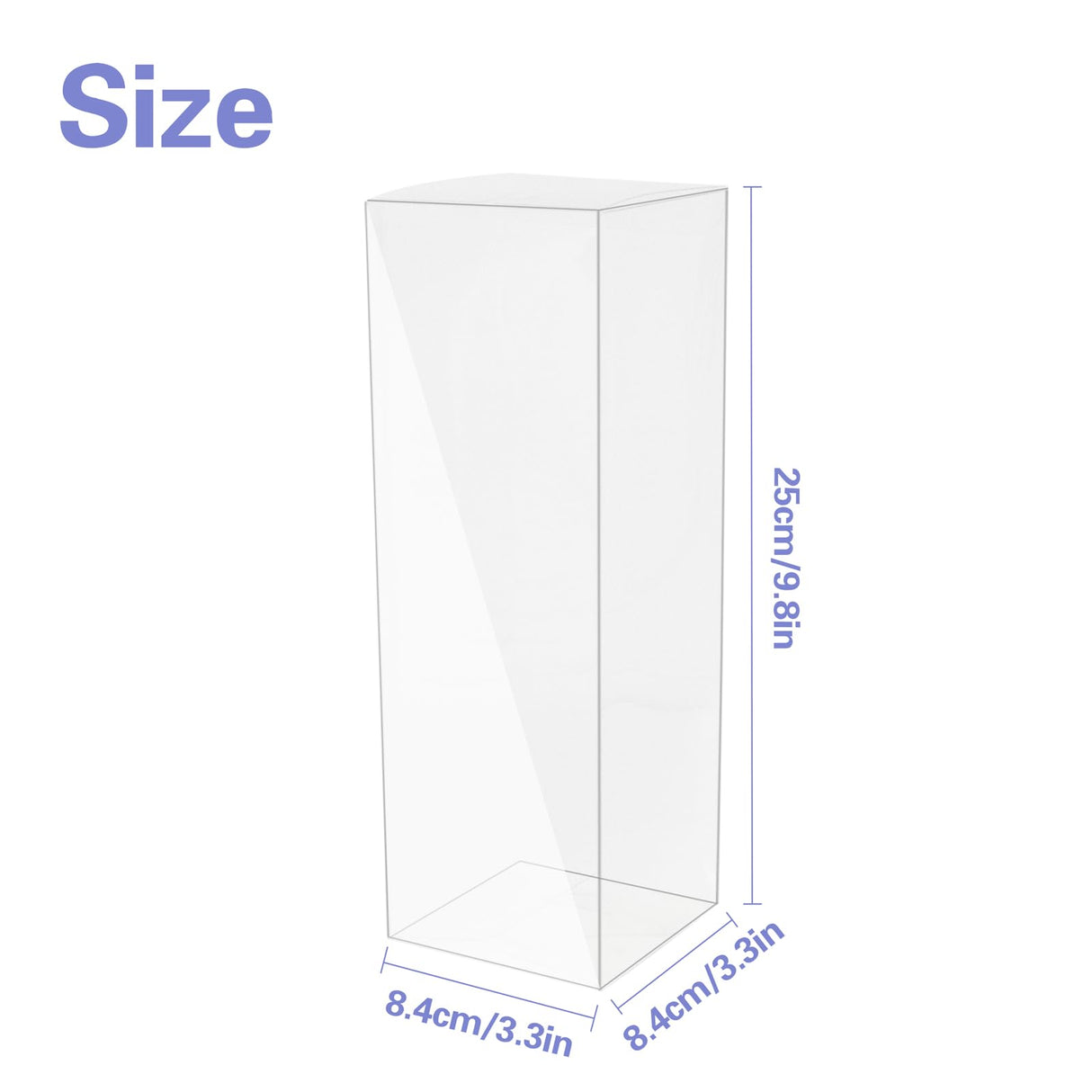 12 PCS Gift Boxes for Sublimation Tumbler 3.3 x 3.3 x 9.8 Inch Transparent Exhibition Boxes with Protective Membrane for 12 oz, 20 oz, 30 oz Heat Press Sublimation Blanks Skinny Tumbler Gift Wrapping XiyaxiVici