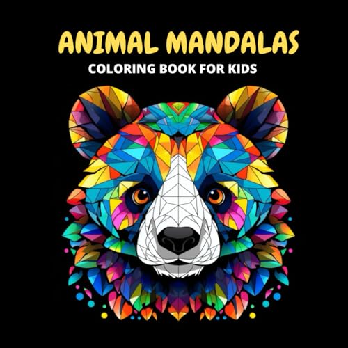 ANIMAL MANDALAS, coloring book for kids: 50 beautiful mandalas to relax your kids WoodArtSupply