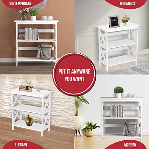 Safdie Console Sofa Table, 11.82" L x 31.5" W x 32.5" H, White Safdie