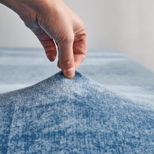 YASMENG Extra Soft Blue Velvet Plush Fitted Sheet Twin Size with 16” Deep Pocket, Warm Luxury Single Fitted Sheet Only for Fall Winter Spring, Fuzzy Flannel Fleece Mattress Protector Cover YASMENG