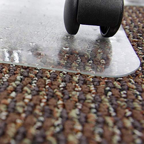 OFM Office Chair Mat for Carpet – Computer Desk Chair Mat for Carpeted Floors – Easy Glide Rolling Plastic Floor Mat for Office Chair on Carpet for Work, Home, Gaming with Extended Lip (36” x 48”) OFM
