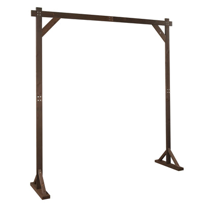 7.2FT Wooden Wedding Arch Stand Square Wood Arch Wedding Arbor for Ceremony Party Proposal Scene Garden Beach Forest Rustic Boho Decorations