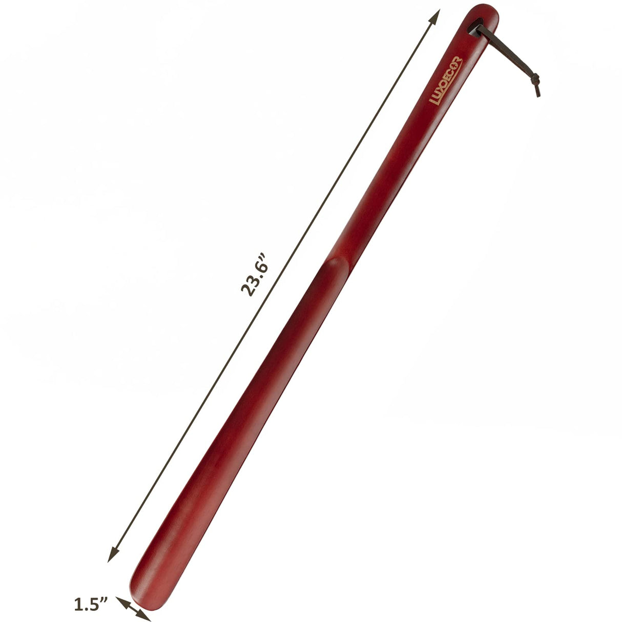 Luxdecor Long Handled Wooden Shoehorns-24in Wooden Long Handle Shoe Horn for Seinors Men Boot Jack Shoe Helper for Women Luxdecor