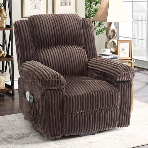 GarveeHome Power Lift Recliner Chair - Heat and Massage, Electric Lift Plush Recliner with Soft Padded Seat, Back Support & Armrests, Designed for the Elderly and People with Mobility impaired