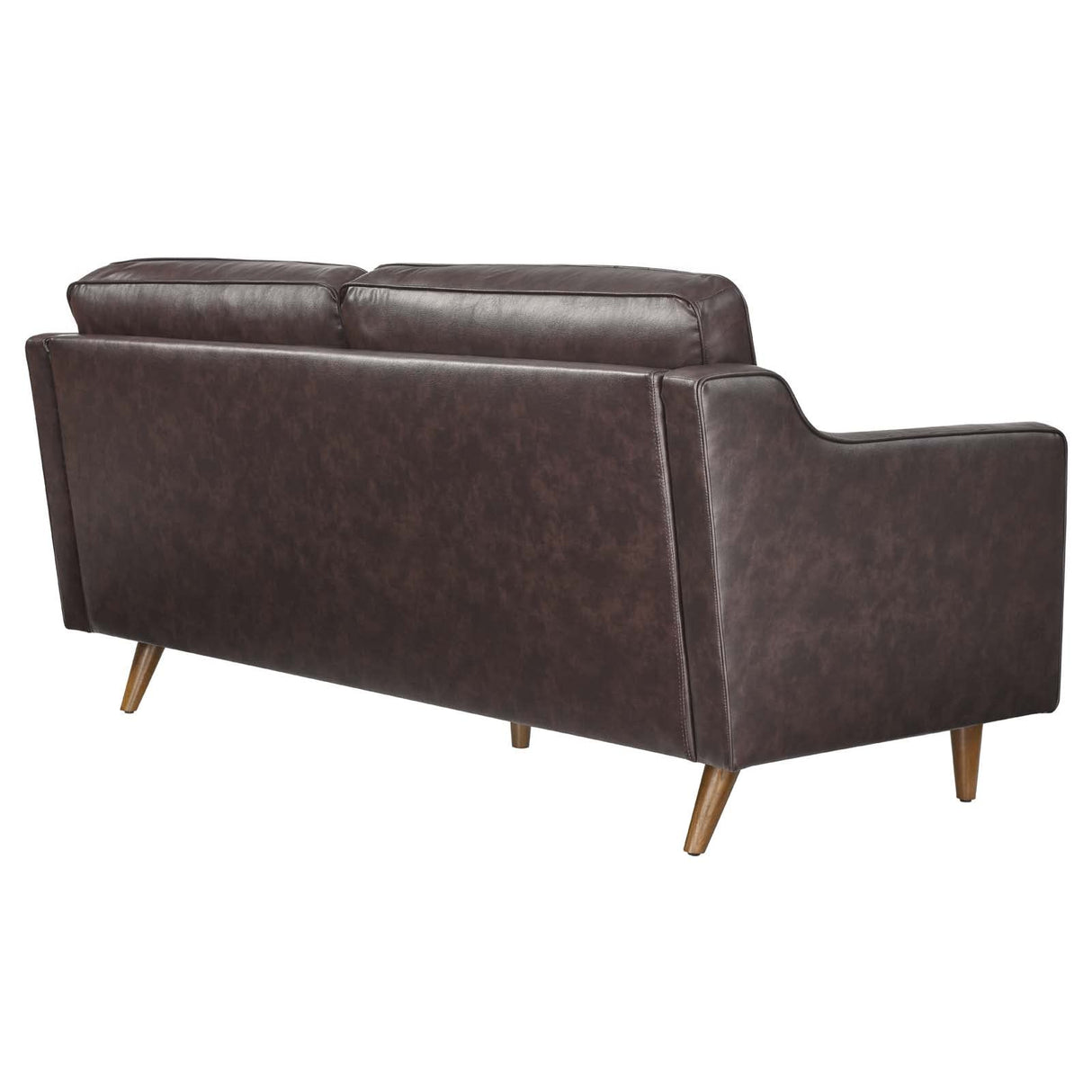 Modway Impart Upholstered Genuine Leather Sofa in Brown Modway