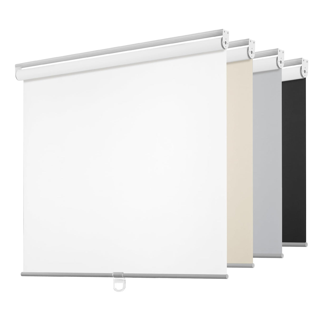 ChrisDowa Cordless Free-Stop 100% Blackout Blinds for Windows, Roller Windows Shades with Thermal Insulated, UV Protection Fabric for Living Room, Office and Home. Easy to Install.White,34" W X 72" H ChrisDowa