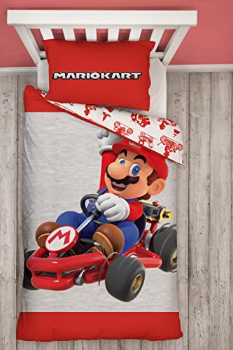 Nintendo Mario Closeup Single Duvet Cover Set Character World