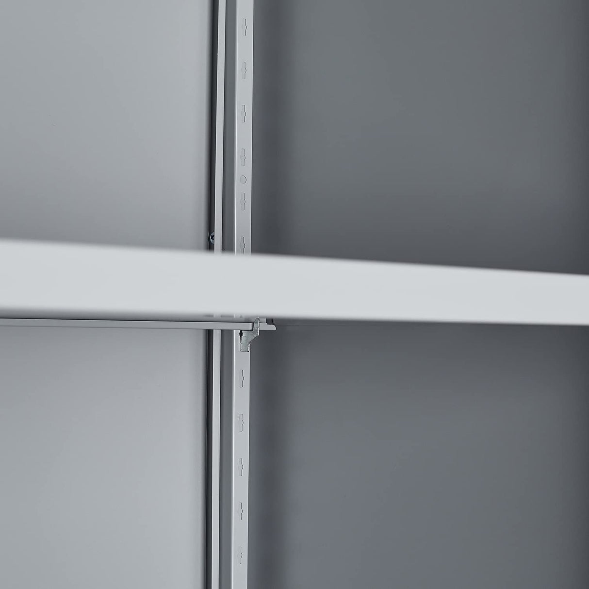 CNANXU Metal Garage Storage Cabinet - 72" Locking Metal Storage Cabinet with 2 Doors and Adjustable Shelves & Locking Doors - Garage Cabinets for Tool Storage - Grey CNANXU