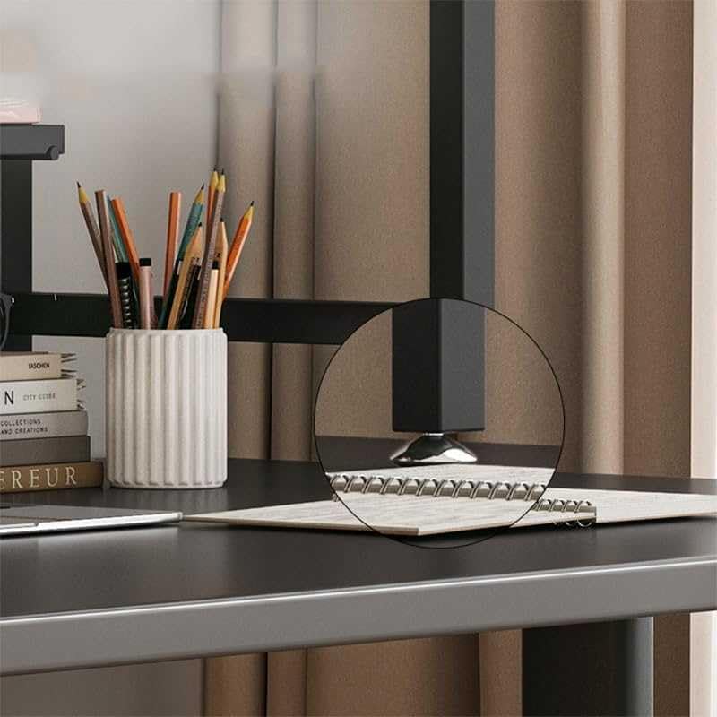 FUYAO 3 Tier Metal Hutch Bookcase Organizer, Sturdy Desktop Bookshelf for Office Desk, Countertop Hutch Display Shelf for Home Dorm Computer Desk FUYAO