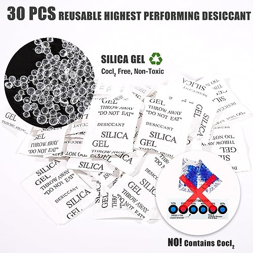 OVV3D Filament Storage Bags 30pcs, PLUS SIZE 32X34cm 3D Printer Filament Storage Bags Vacuum Sealed Kit with 30 Desiccants, Auto Pump,Perfect for 3D Filament Storage or Using After Filament Dryer Box OVVNYXE