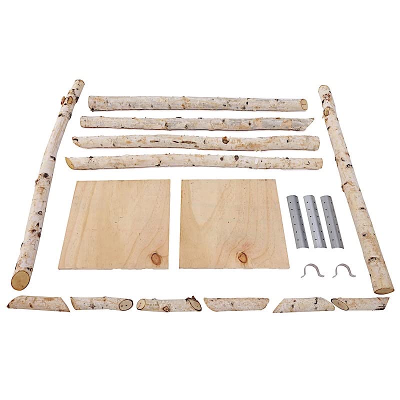 Balsa Circle 7.5 feet Natural Birch Wood Square Backdrop Stand Wedding Arch Wedding Party Event Reception Home Decorations Supplies Balsa Circle