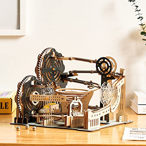 bennama 3D Wooden Puzzles Marble Run Set - Mechanical Model Kits with Motor, Brainteaser and Puzzle for Christmas/Birthday,Gifts for Adults and Teens bennama