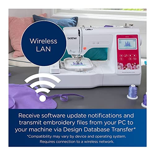 Brother Elite PE545 3.7-Inch LCD Touch Display Computerized Embroidery Machine with Sewing Bundle (3 Items)