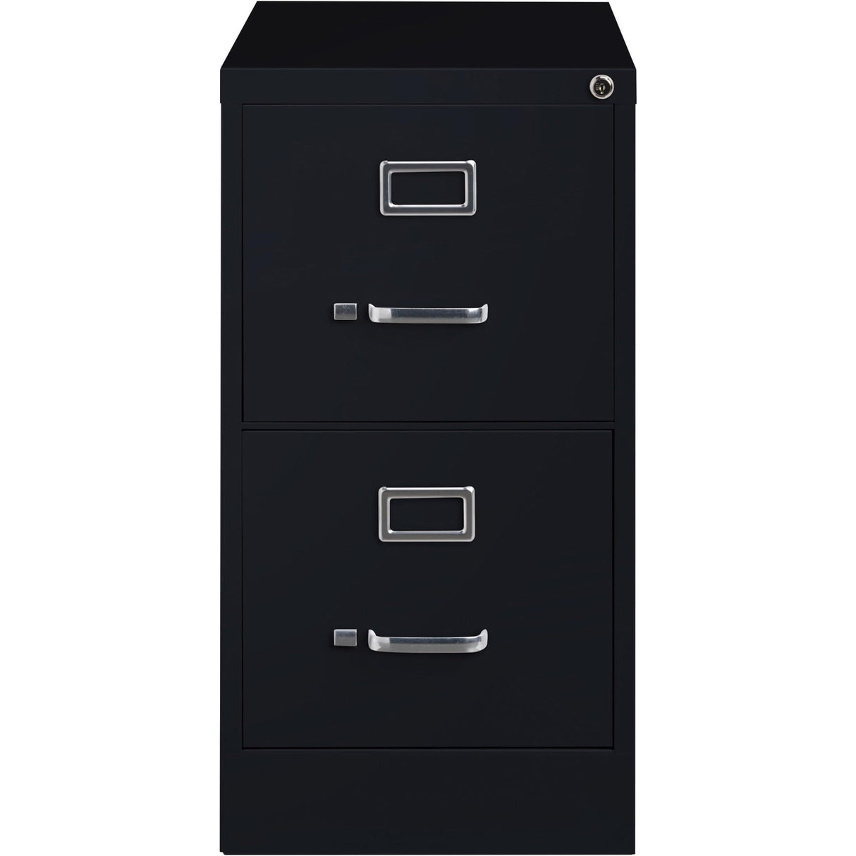 Lorell 2-Drawer Vertical File with Lock, 15 by 26-1/2 by 28-3/8-Inch, Black Lorell