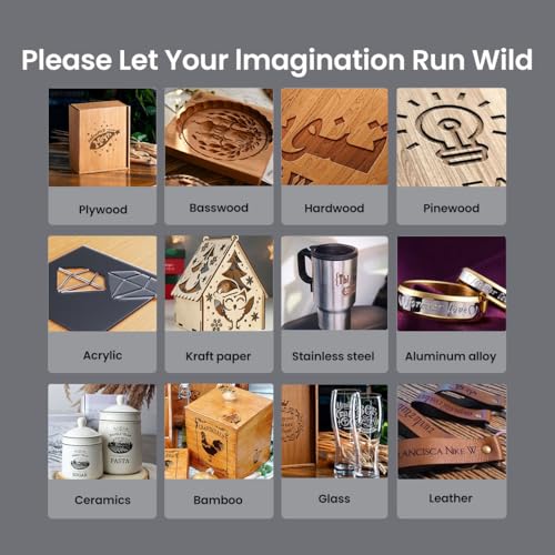 Longer RAY5 10000mW Laser Engraver, Wood/Leather/Acrylic Engraving Cutting Machine, DIY Desktop Laser Cutter with Safety Protection, Air Assist & 3 in 1 Roller Longer