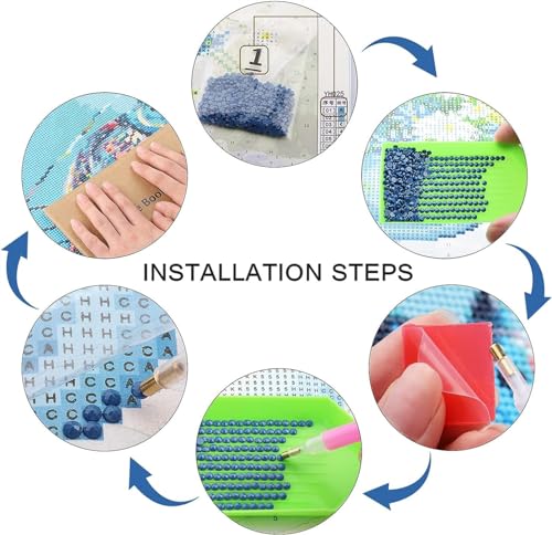 Cherry Blossom Girl Diamond Art for Adults, 50x70cm Large Diamond Painting 5D DIY Full Drill Square Paint By Numbers Gem Art Supplies Pictures for Home Fall Decor Wall Art Gifts 20x28in W-5170 Wenpeef