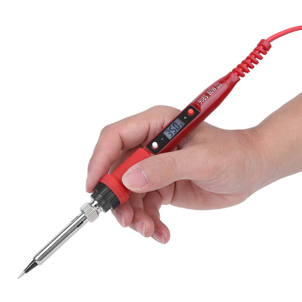 Electric Soldering Iron Pen LCD Display Screen Solder Pen 180 to 500°C Temperature Adjustable(356~932°F)(US Plug 110-240V) Fafeicy