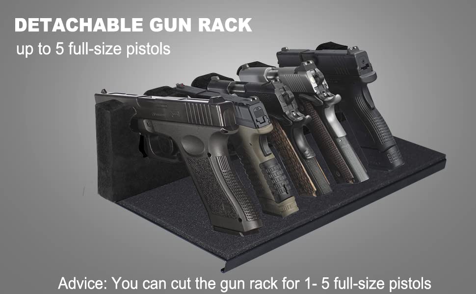 Biometric Home Safe, Fingerprint Gun Safe Lock Box,Money Box for Jewelry Handgun Cash Valuables,Perfect for Home/Office/Hotel, Black,1.2 Cubic Feet VoleStay