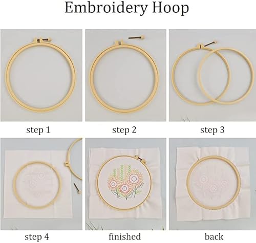 DIY Stamped Embroidery Starters Kits for Beginners Easy with Pattern Pug Dog Hoops Cloth Threads Needlework Art Cross Stitch Kits Craft for Adults Students Home Decoration