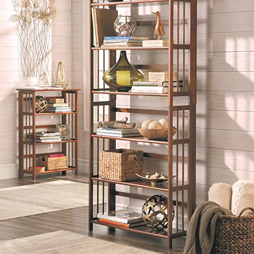 Casual Home 3-Shelf Stackable 27.5" Wide-Chestnut fold Bookcase Casual Home