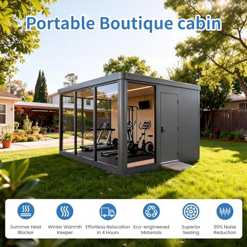 Vestael Modular Pods,ADUs/Prefab Studios Suitable for Office Work, Exercise and Dining in The Backyard T10