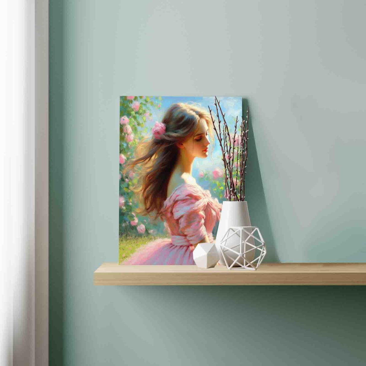 Tucocoo Pink Dress Women Paint by Number for Adults Beginner on Canvas DIY Acrylic Paint by Numbes Kits Digital Adult Paint by Number for Home Wall Decor Gift 16"x20"inch No Frame Tucocoo