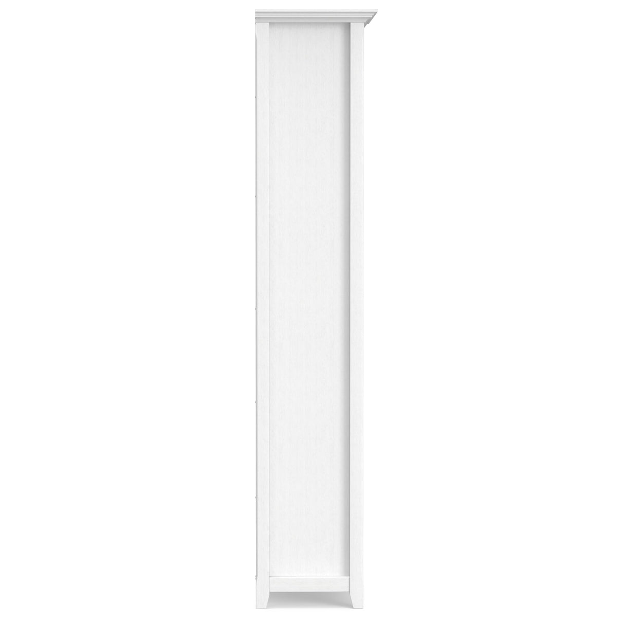 SIMPLIHOME Amherst Bookcase - 70 inch Tall 5-Shelf Solid Wood Bookshelf in White, Transitional Storage for Living Room, Study Room or Office with Adjustable Shelves and Tapered Legs SIMPLIHOME