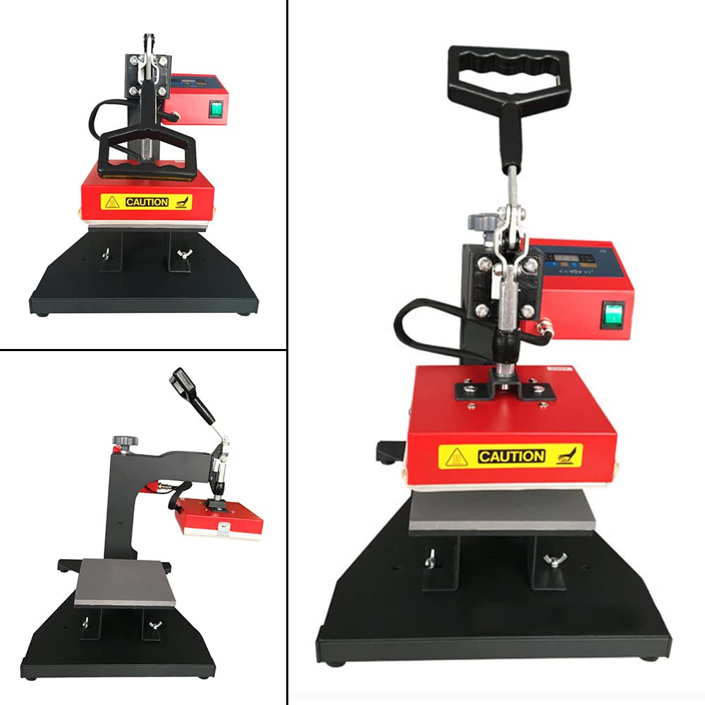 5.9x5.9" Digital Heat Press Machine, 15x15cm Clothe Logo Brand Printer Heat Pressing Machine Small Size Transfer DIY Press Single Heater T-Shirt Sublimation Heat Press Transfer Machine YIYIBYUS