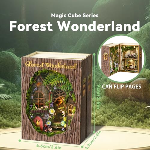 Flever Dollhouse Miniature DIY House Kit Creative Room with Furniture for Romantic Valentine's Gift (Forest Wonderland)