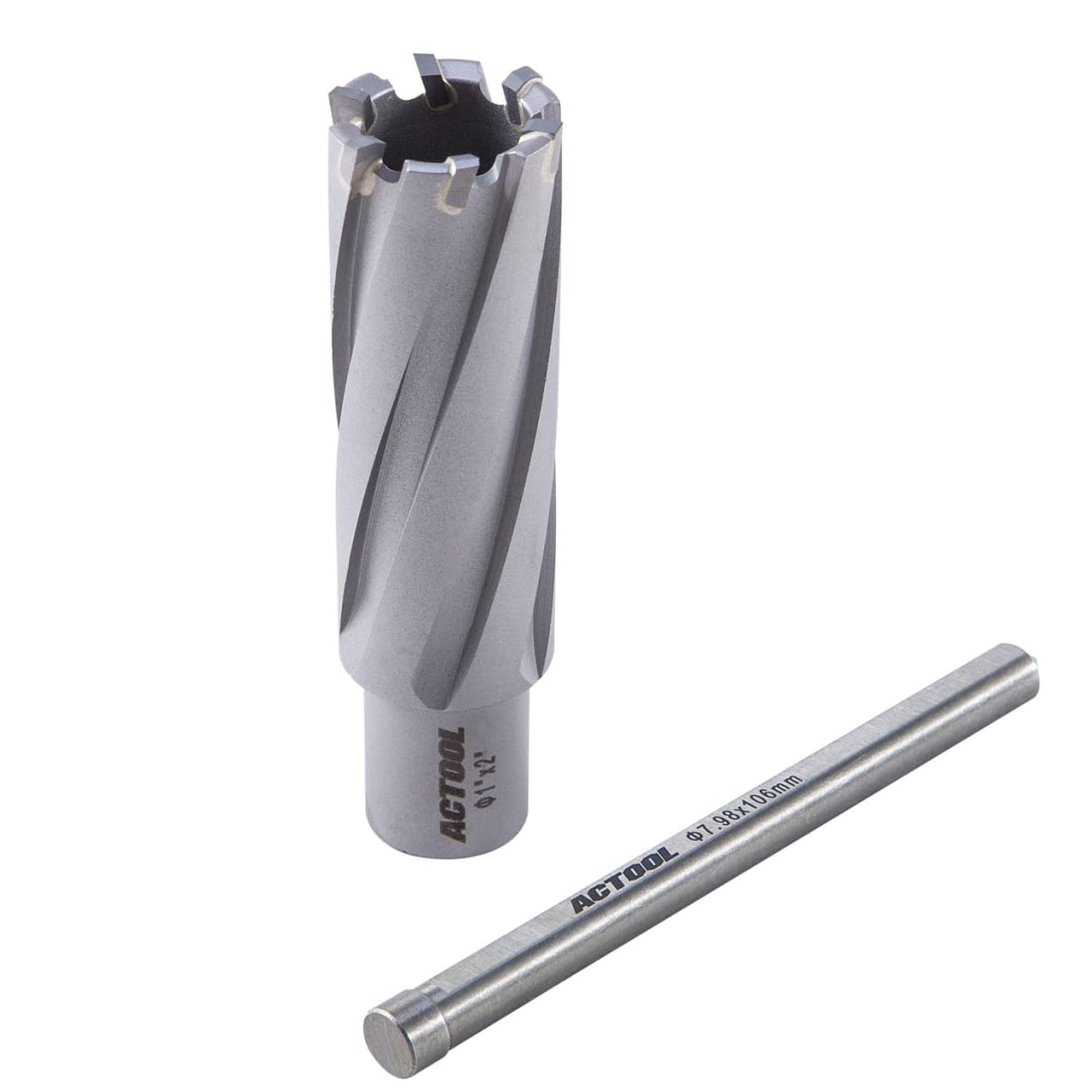 ACTOOL 1'' Diameter x 2'' Depth of Cut Carbide Tipped TCT ANNULAR Cutter with 3/4'' Weldon Shank ACTOOL