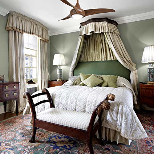 MINKA-AIRE F845-DK Light Wave 44 inch Ceiling Fan with LED Light and Remote Control, Brown Distressed Koa Finish MINKA-AIRE