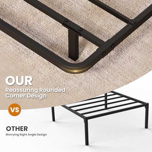 Kaelidra Queen Size Floating Bed Frame with Smart LED Lights, Heavy Duty Metal Platform Floating Bed Frame, No Box Spring Needed, Easy Assembly, Noise Free Kaelidra