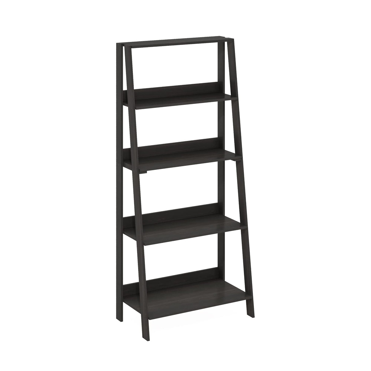 Furinno Ladder Bookcase Display Shelf, 5-Tier, Espresso Furinno